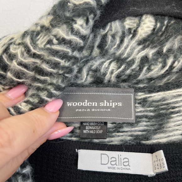 WOODEN SHIPS Paulo Buendia wool/mohair waterfall sweater/cardigan M/L - Picture 5 of 5